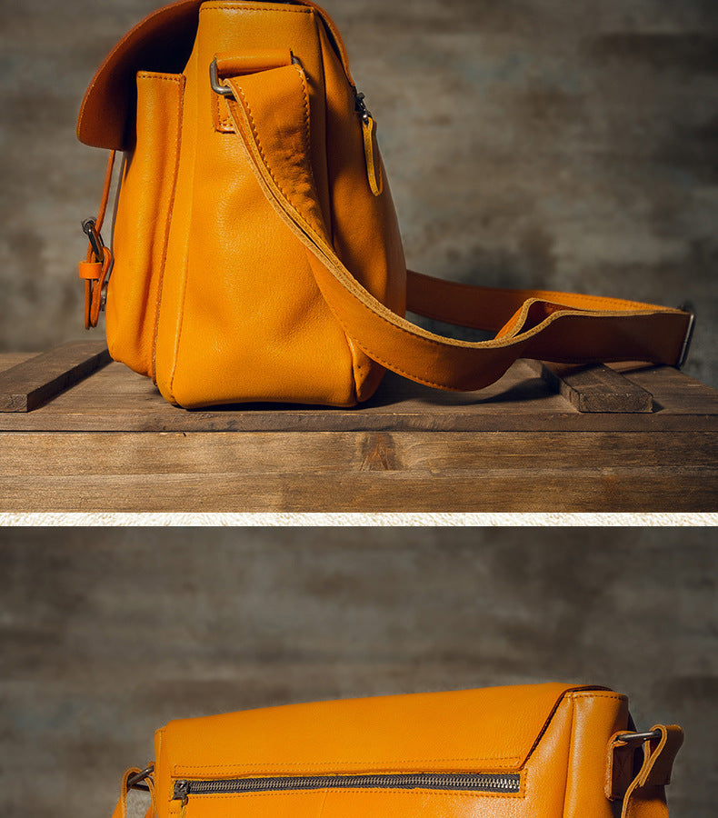 メンズメッセンジャーバッグ韩国ファッションカジュアル手作り牛皮本革製男性斜めがけショルダーバッグ