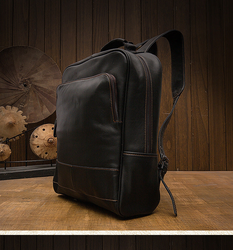 メンズリュック 手作り 牛革本革製 韩国ファッション旅行かばん ビジネスパソコンバッグ