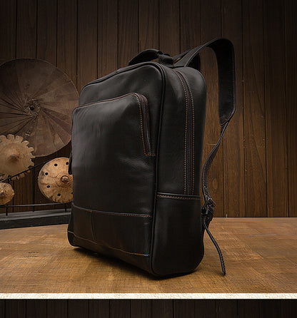 メンズリュック 手作り 牛革本革製 韩国ファッション旅行かばん ビジネスパソコンバッグ