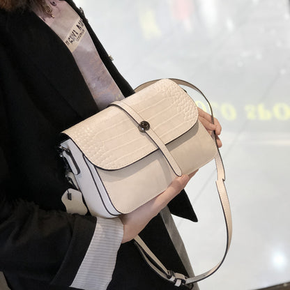 レディースバッグ鰐柄牛革ファッション何とでも合う斜め掛けバッグ本革スクエアバッグレトロショルダーバッグ.ポシェット