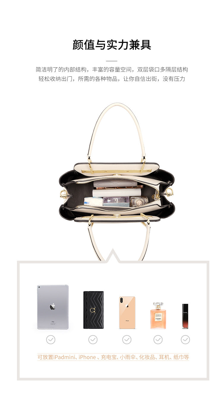 レディースバッグ本革ハンドバッグ大容量ファッション何とでも合うシンプル気質ショルダーバッグ通勤ハンドバッグ.カバン