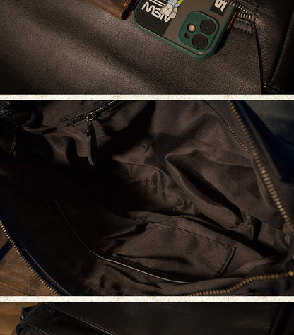 メンズメッセンジャーバッグ韩国ファッションカジュアル手作り牛皮本革製男性斜めがけショルダーバッグ