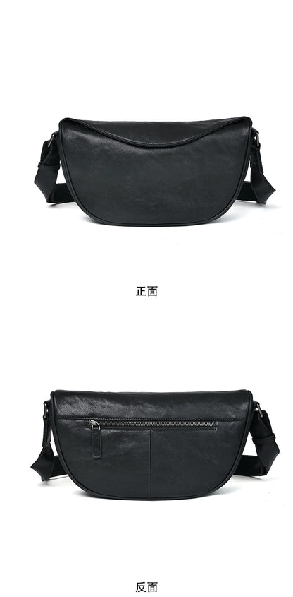 メンズショルダーバッグ牛革本革製カジュアルビジネス男性用斜めがけバッグ