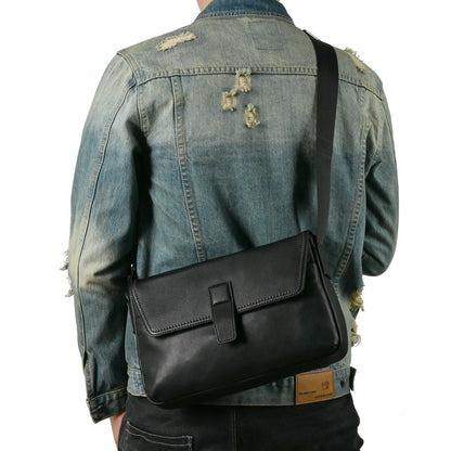 メンズショルダーバッグ牛革本革製カジュアルビジネス 男性斜めがけバッグ