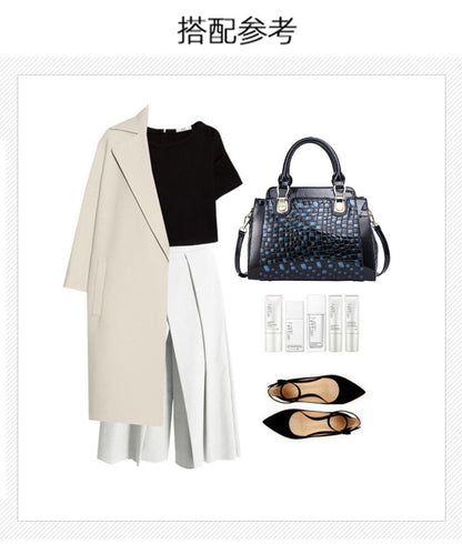 ヒョウ柄本革レディースバッグトップ牛革大容量レトロバッグショルダーバッグシンプル高品質ハンドバッグ.カバン