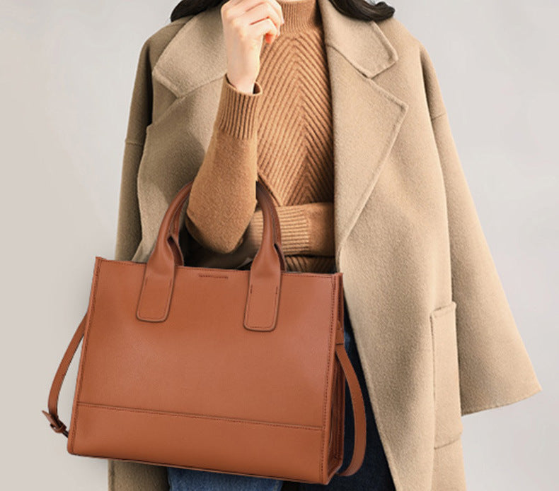 大容量レディースバッグ牛革通勤ハンドバッグファッション高品質ショルダーバッグ気質エレガントハンドバッグ.カバン
