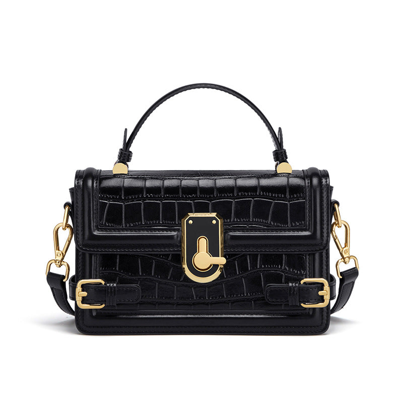 レディースバッグ本革ファッションシンプルスクエアバッグレトロ鰐柄ハンドバッグ贅沢を軽んじるショルダーバッグ.ポシェット