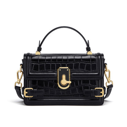 レディースバッグ本革ファッションシンプルスクエアバッグレトロ鰐柄ハンドバッグ贅沢を軽んじるショルダーバッグ.ポシェット