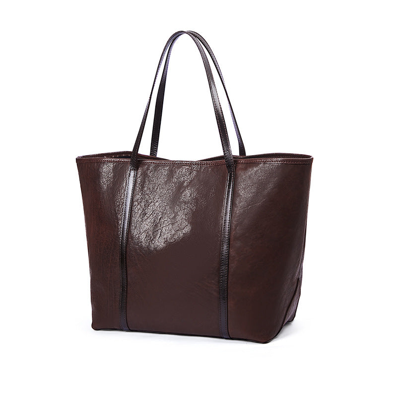 本革レディースバッグレトロわきの下バッグ大容量牛革トートバッグ大きなバッグショルダーバッグ.ポシェット