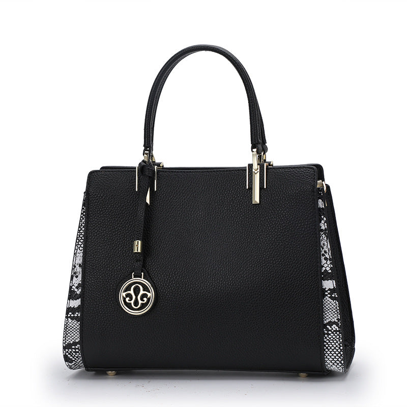 本革レディースバッグファッションハンドバッグ高級感大気スプライス高品質気質エレガントショルダーバッグハンドバッグ.カバン