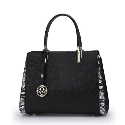 本革レディースバッグファッションハンドバッグ高級感大気スプライス高品質気質エレガントショルダーバッグハンドバッグ.カバン