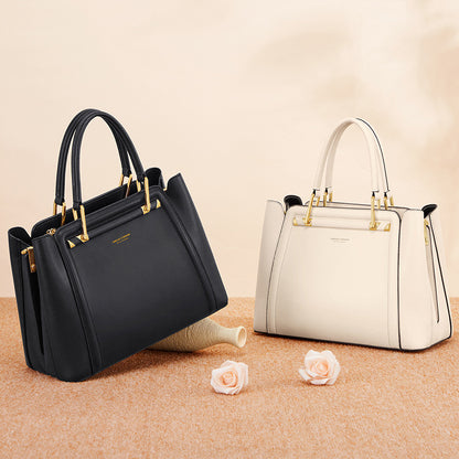 レディースバッグ本革ハンドバッグ大容量ファッション何とでも合うシンプル気質ショルダーバッグ通勤ハンドバッグ.カバン