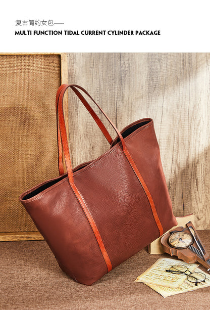 本革レディースバッグレトロわきの下バッグ大容量牛革トートバッグ大きなバッグショルダーバッグ.ポシェット