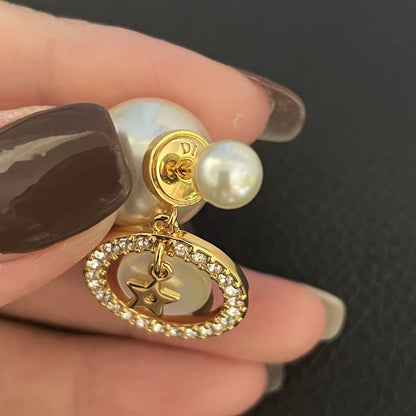 イヤリング大小パール貝殻キュービックシャシ贅沢を軽んじるピアス