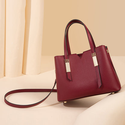 女性のハンドバッグ本革大容量斜め掛けバッグ牛革トートバッグファッション何とでも合うエレガントハンドバッグ.カバン