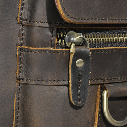 メンズショルダーバッグ牛革本革製レトロアウトドア旅行 男性用斜めがけバッグ