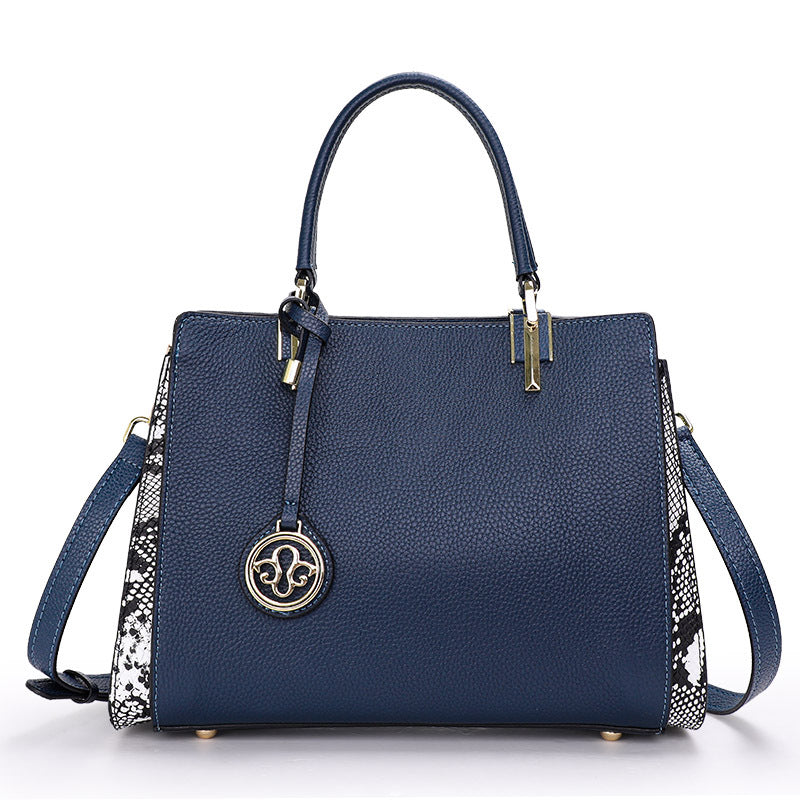 本革レディースバッグファッションハンドバッグ高級感大気スプライス高品質気質エレガントショルダーバッグハンドバッグ.カバン