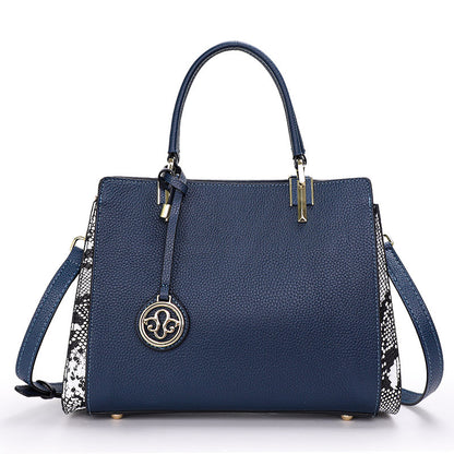 本革レディースバッグファッションハンドバッグ高級感大気スプライス高品質気質エレガントショルダーバッグハンドバッグ.カバン