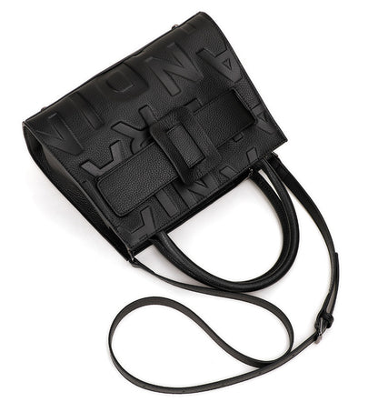 気質本革レディースバッグおしゃれ字母柄ハンドバッグ通勤大容量ショルダーバッグ何とでも合うハンドバッグ.カバン