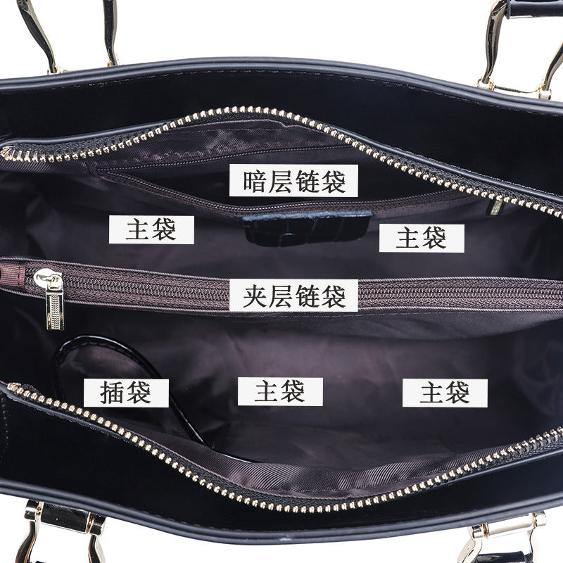 ヒョウ柄本革レディースバッグトップ牛革大容量レトロバッグショルダーバッグシンプル高品質ハンドバッグ.カバン