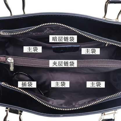 ヒョウ柄本革レディースバッグトップ牛革大容量レトロバッグショルダーバッグシンプル高品質ハンドバッグ.カバン