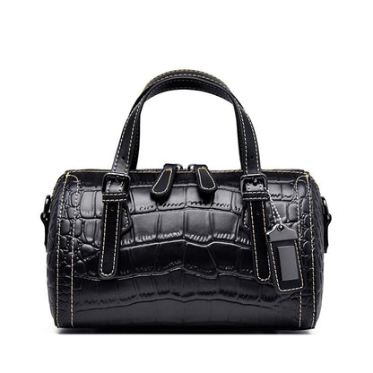 レディース鰐柄斜め掛けバッグ本革ハンドバッグボストンバッグショルダーバッグファッション気質ハンドバッグ.カバン