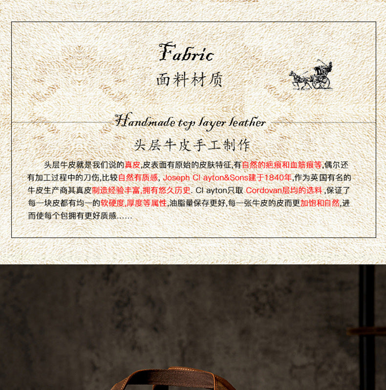 メンズ旅行かばん 手提げかばん 手作り オリジナル レトロ 大容量 牛革本革製 荷物かばん 男性斜めがけショルダーバッグ