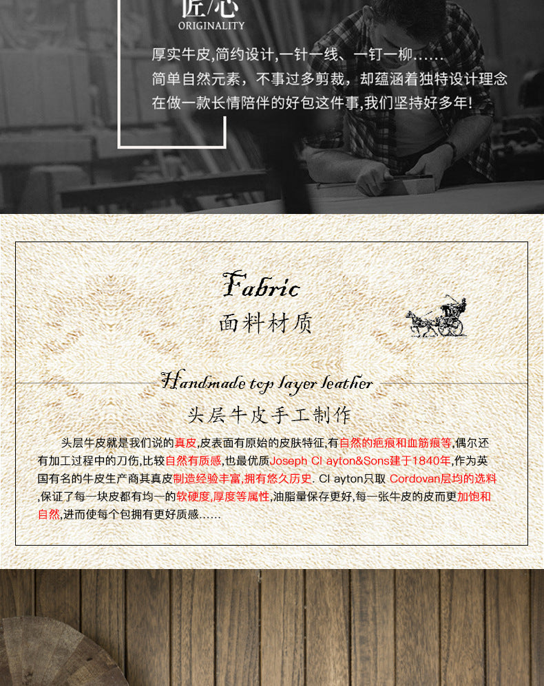 メンズバストバッグ 牛革本革製 手作り カジュアルヴィンテージ個性韩国ファッション男性用斜めがけバッグ