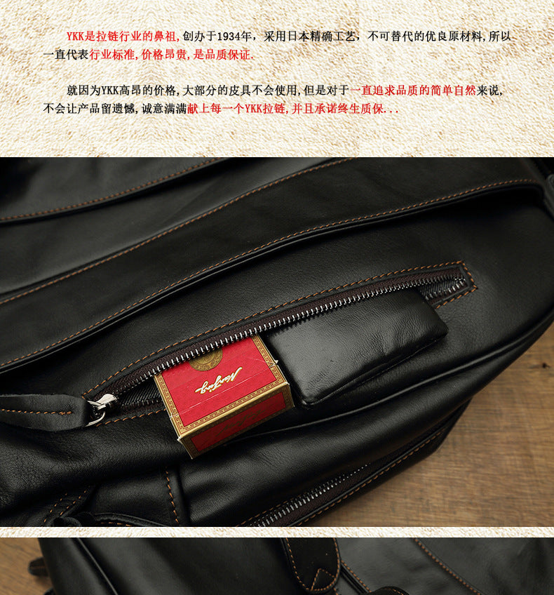 メンズリュック 手作り 牛革本革製 韩国ファッション旅行かばん ビジネスパソコンバッグ