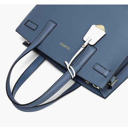 女性のハンドバッグ大容量ショルダーバッグ高級感牛革通勤OL何とでも合うシンプルハンドバッグ.カバン