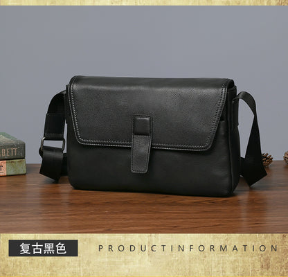 メンズショルダーバッグ牛革本革製カジュアルビジネス 男性斜めがけバッグ