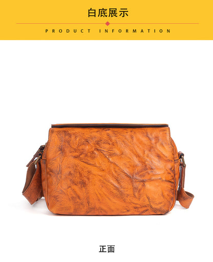 メンズショルダーバッグ牛革本革製レトロ男性斜めがけバッグ