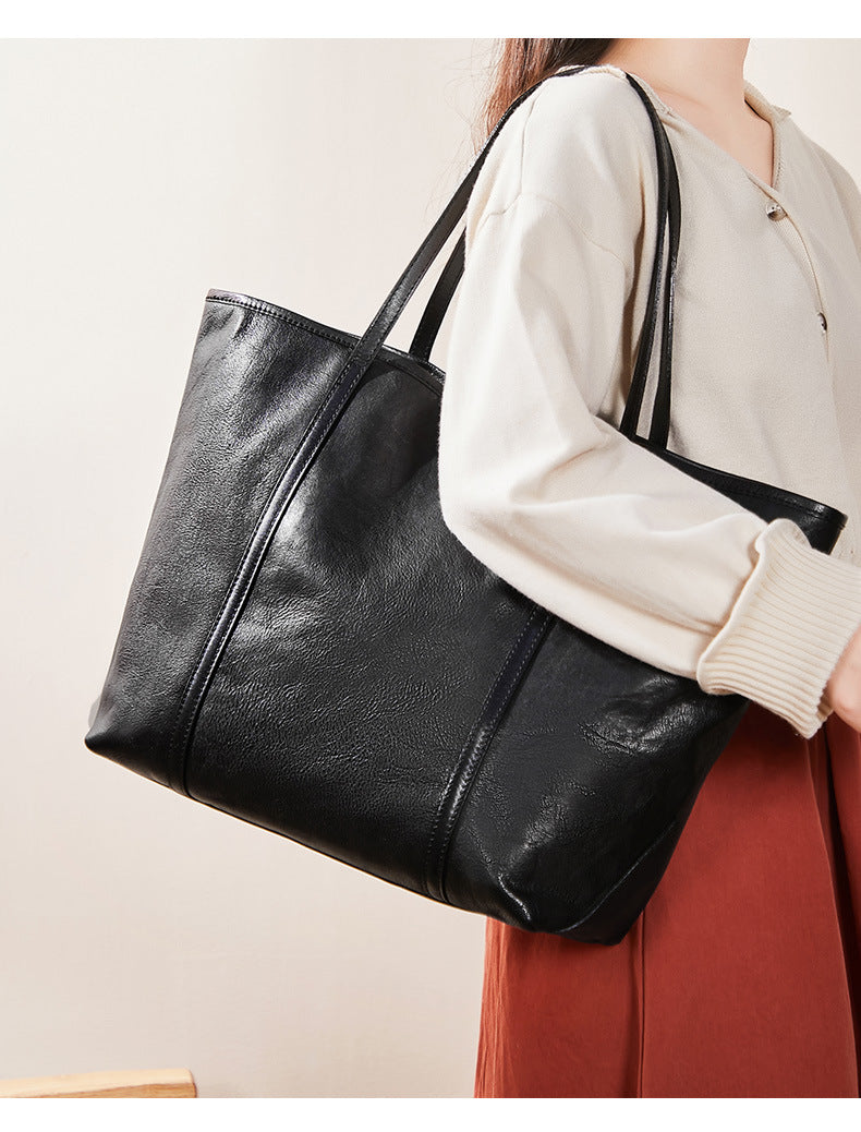 本革レディースバッグレトロわきの下バッグ大容量牛革トートバッグ大きなバッグショルダーバッグ.ポシェット