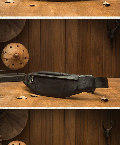 メンズバストバッグ手作り牛革本革製カジュアル携帯電話ウエストポーチスポーツアウトドア個性ファッション男性ショルダーバッグ斜めがけバッグ