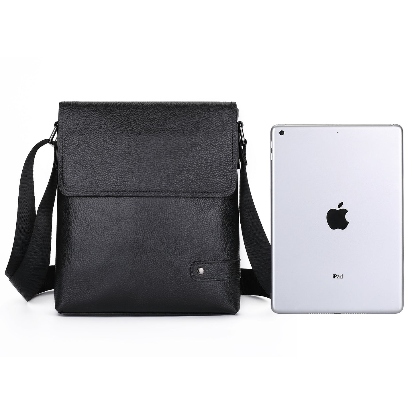 メンズショルダーバッグ牛革本革製韩国ファッションビジネスカジュアル男性用斜めがけバッグ