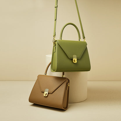 女性のハンドバッグレトロ通勤OLミニバッグ本革高級感斜め掛けバッグシンプル ハンドバッグ.カバン