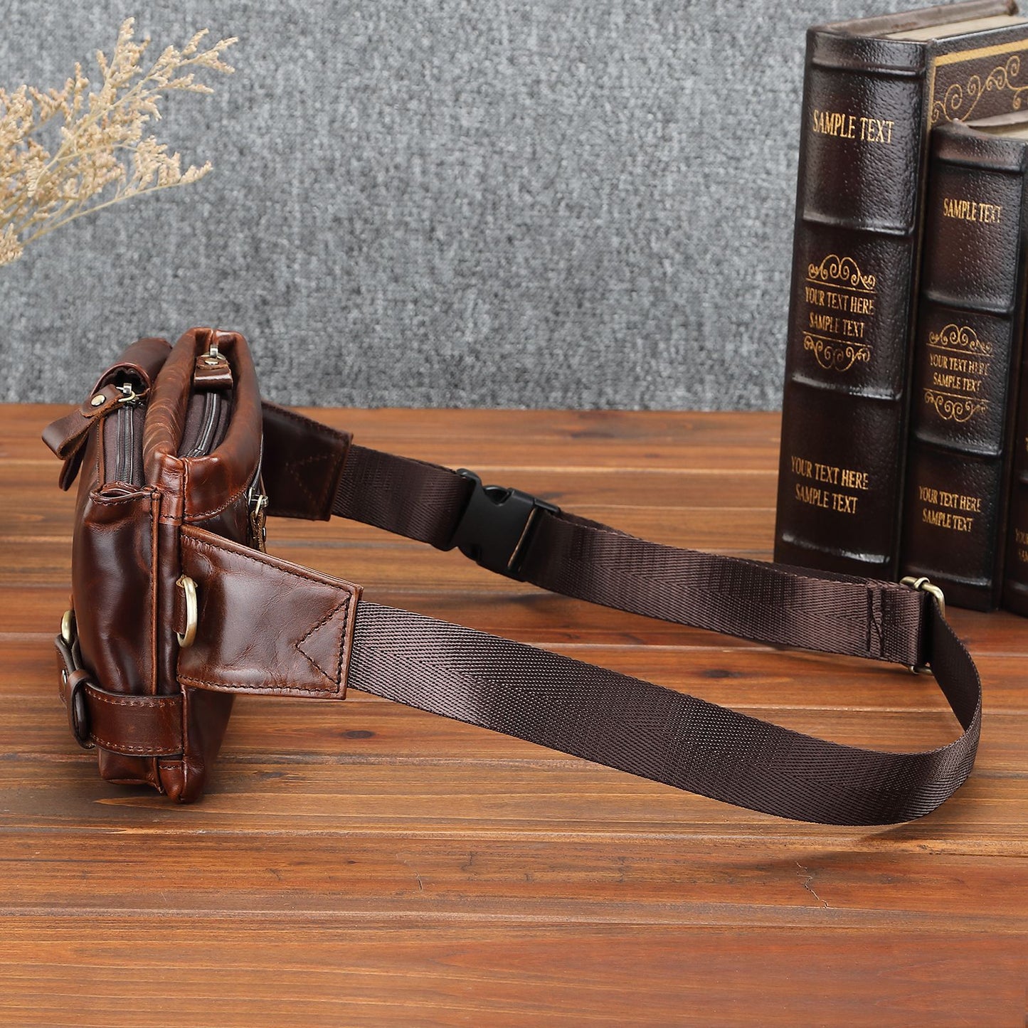 メンズウエストポーチ牛革本革製韩国ファッションアウトドアスポーツ多機能レトロ男性用バッグ