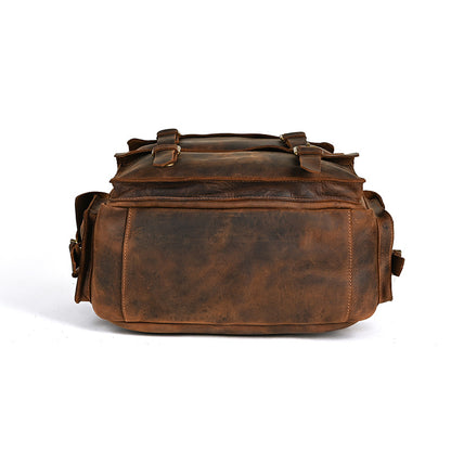 メンズリュック牛革本革製大容量アウトドアカジュアル男性用旅行かばんパソコンバッグ