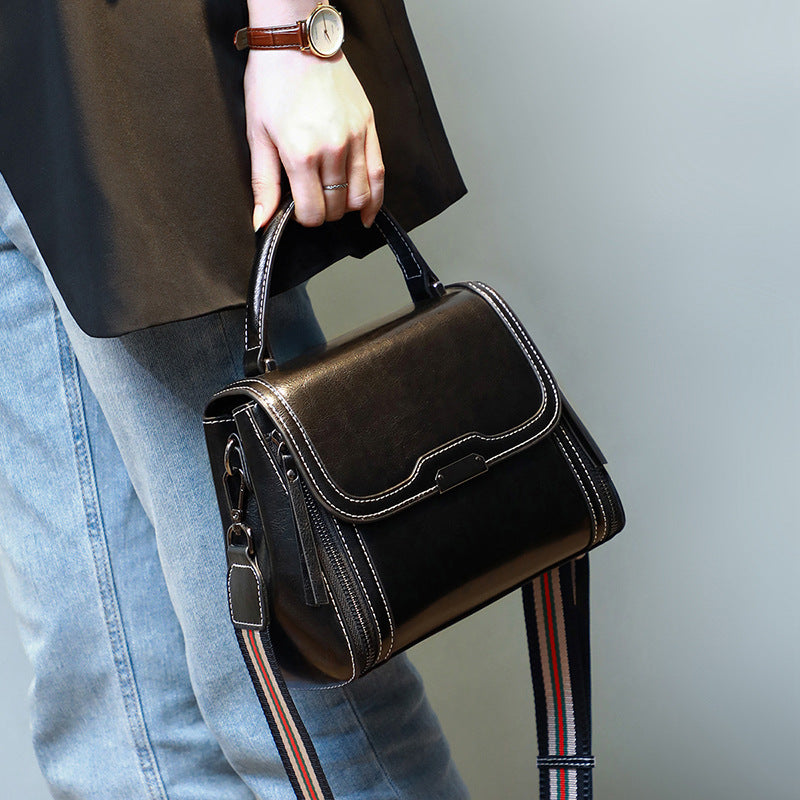 本革女性バッグファッションハンドバッグ何とでも合う斜め掛けバッグブロードバンド牛革ハンドバッグ.カバン