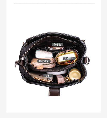 本革バケツバッグ斜め掛けバッグレディースファッションブロードバンドシンプルショルダーバッグ.ポシェット