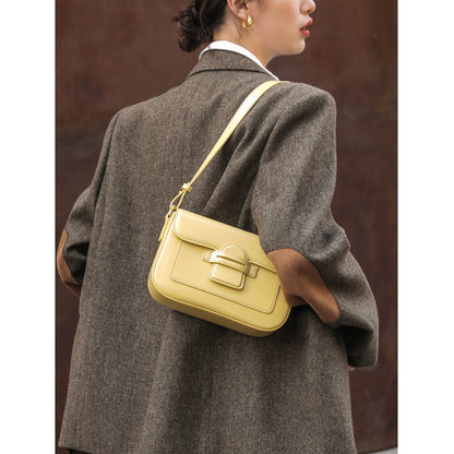 本革レディースバッグわきの下バッグ牛革斜め掛けバッグレトロメッセンジャーバッグ 何とでも合うショルダーバッグ.ポシェット