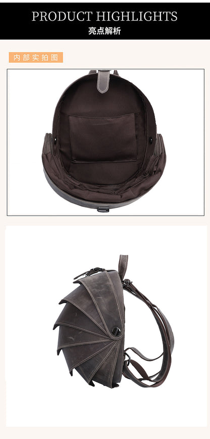 メンズリュック牛革本革製クレイジー・ホース個性ファッションビートルズカジュアル男性用旅行かばん