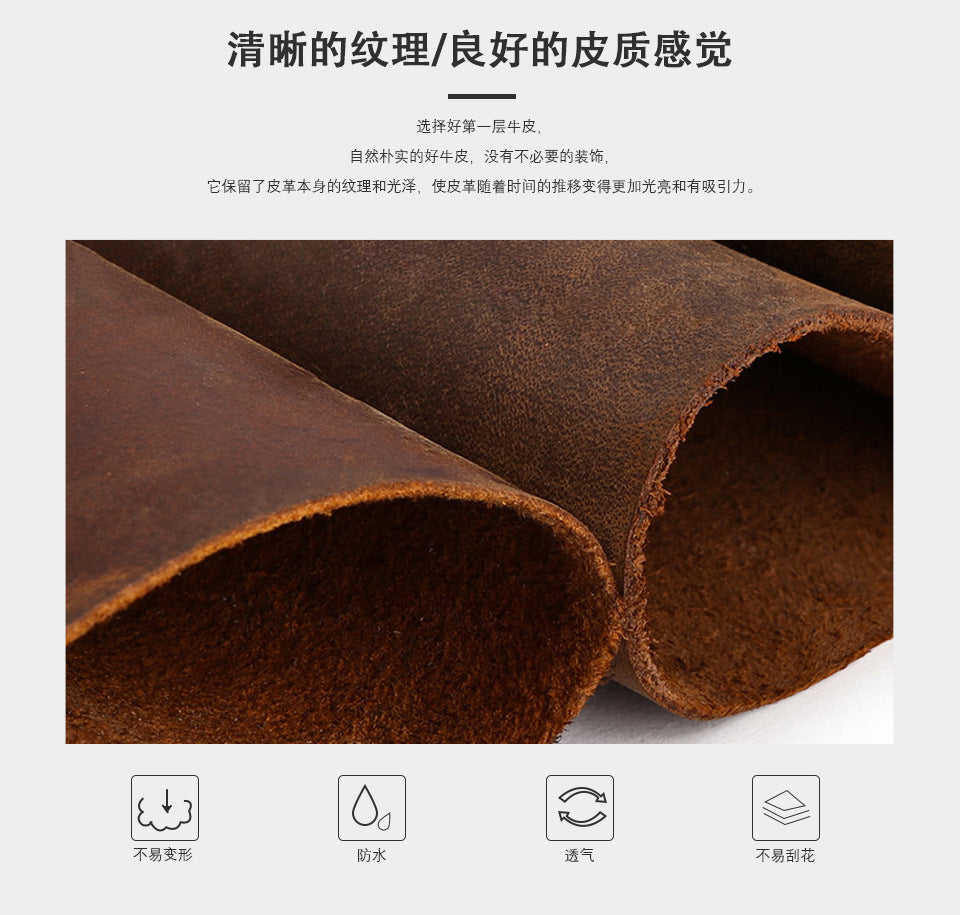 メンズブリーフケースショルダーバッグレトロビジネスハンドバッグ牛革本革製男性パソコンバッグ