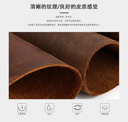 メンズブリーフケースショルダーバッグレトロビジネスハンドバッグ牛革本革製男性パソコンバッグ