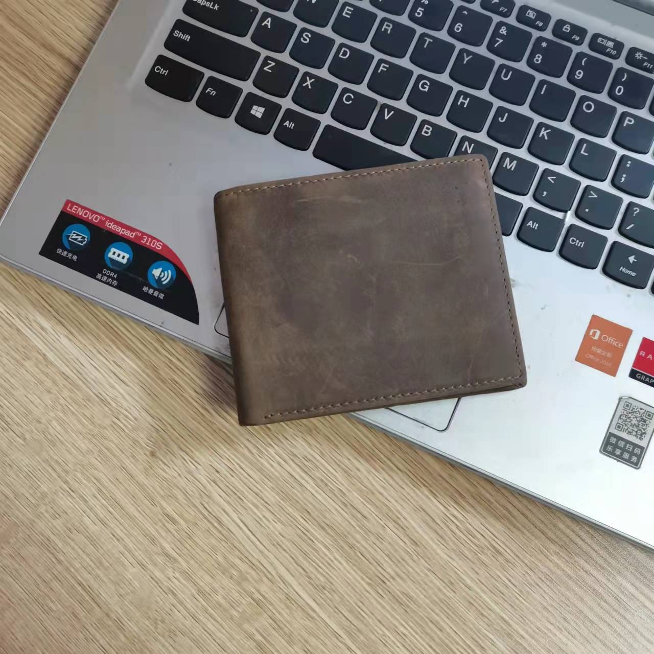 メンズ短財布2つ折り牛革レトロファッション男性用ウォレット