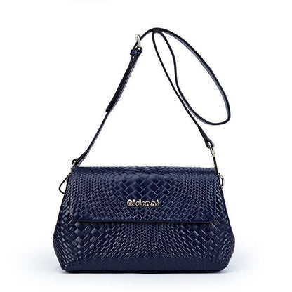 レディースバッグトップに牛革ファッション斜め掛けバッグ編みバッグ大容量気質ショルダーバッグ.ポシェット