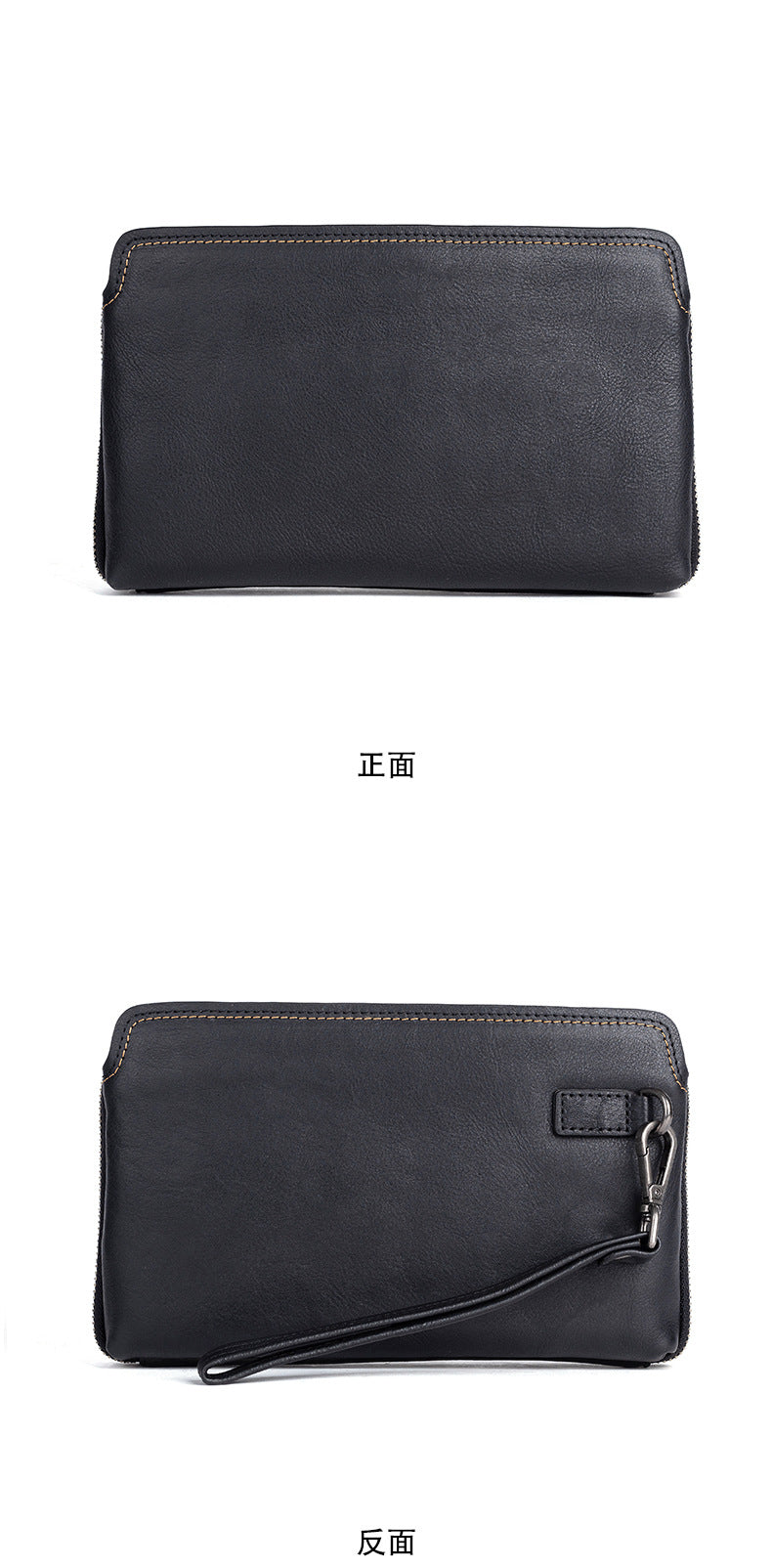 メンズクラッチバッグ牛革本革製実用レトロカジュアル男性バッグ