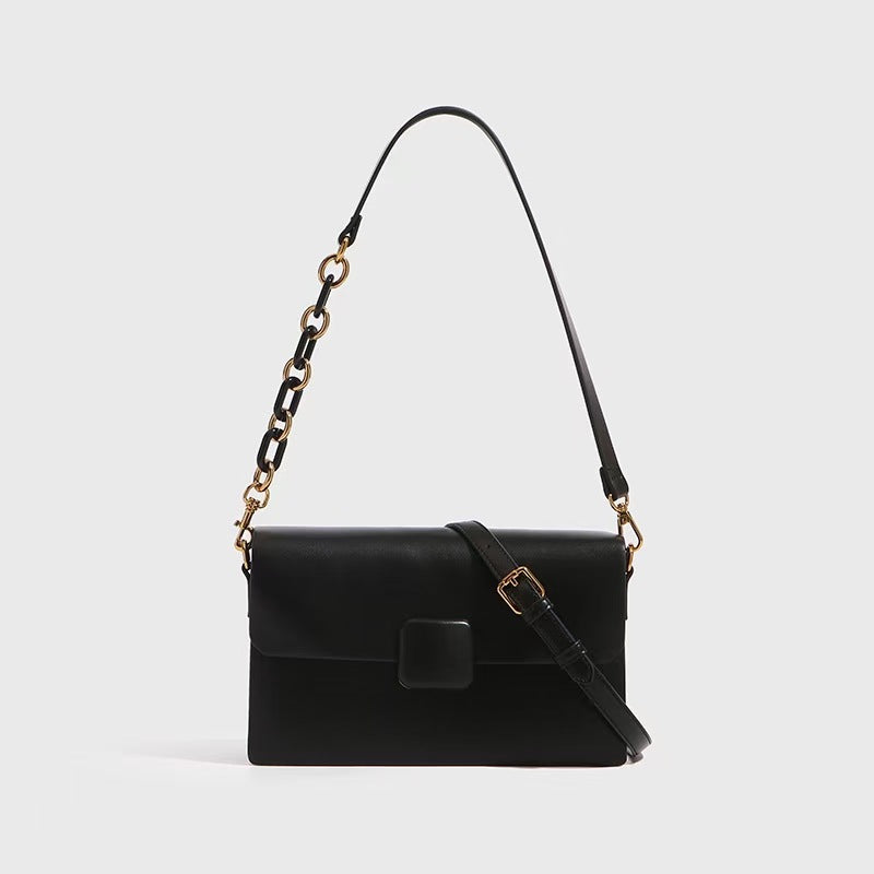 アクリルチェーンバック高級感の本革レディースバッグ流行ファッション斜め掛けわきの下バッグ ショルダーバッグ.ポシェット