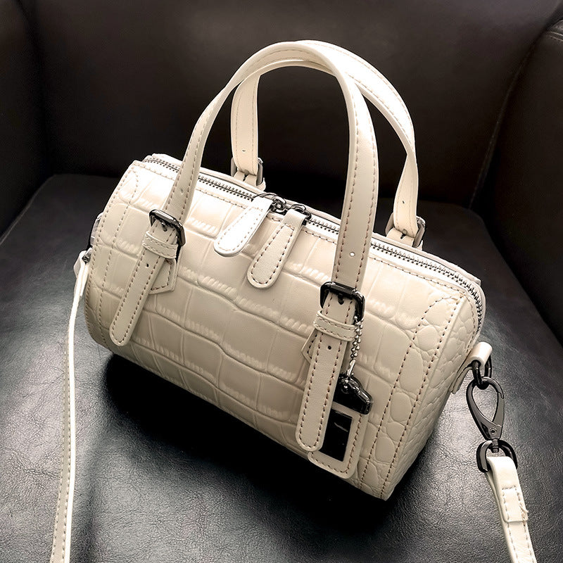 レディース鰐柄斜め掛けバッグ本革ハンドバッグボストンバッグショルダーバッグファッション気質ハンドバッグ.カバン