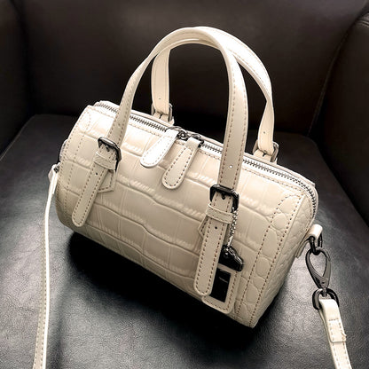 レディース鰐柄斜め掛けバッグ本革ハンドバッグボストンバッグショルダーバッグファッション気質ハンドバッグ.カバン